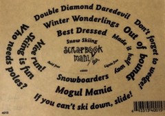 SNOW SKIING Words & Quotes Stickers(25pc)Approx.5″x 7″Scrapbook Mania•Wintertime