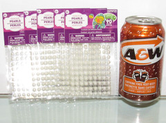 HORIZON GROUP USA ADHESIVE STICKERS 3D PEARLS 5 PKGS (90 PEARLS PER PKG) CRAFTS
