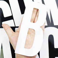 6 Inch White Vinyl Letter Stickers Alphabet Waterproof Outdoor 76 Pcs Set