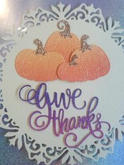 18 PCS. PUMPKIN GIVE THANKS FALL THEME PAPER DIECUT FOR SCRAPBOOK EMBELISHMENT