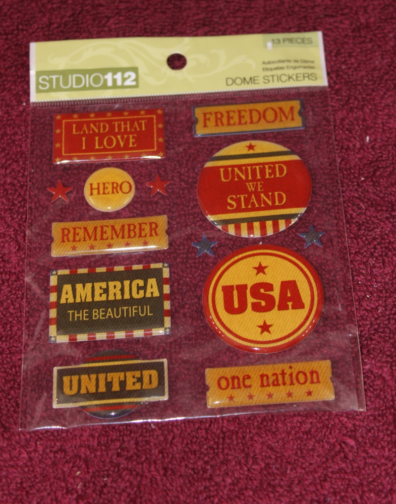 Studio 112 Dome Stickers – USA Button