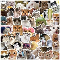 «10/30/50pcs Kawaii Love Cat Pvc Stickers – Aesthetic Korean Cute Decor for Kids