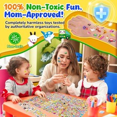 3D Puffy Stickers for Kids, Boys&Girls Sticker Bulk with 3200+ Small Stickers…