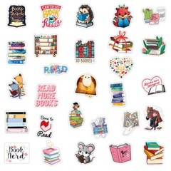 Books Reading Animals Stickers Teacher Vinyl Decal Reward School Pack Lot 50pcs