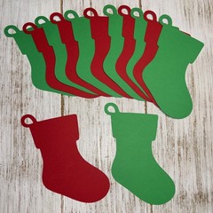 Christmas Stocking Cutouts Holiday xmas Decorations Bulletin Board cut outs