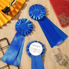 20 PCS Blue Blank Award Ribbon 11×4 Inch Rosette Medal Winner Recognition