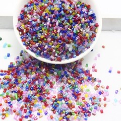 5000 Glass Tube Bugle Beads 2X2mm Transparent Color Choice + Storage Box
