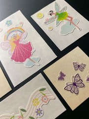 FAIRY MUSIC RAINBOW BUTTERFLY FANTASY MAGICAL vintage sticker decal MODS 1983