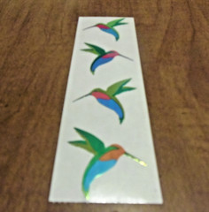 Mrs Grossman’s Lot of 1 Strip Opal Hummingbird 1986 Vintage Stickers RARE HTF