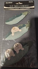 Paperbilities 3-D Dimensional Adhesive Peas in Pod 3 pcs Scrapbooking
