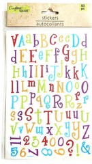 NEW-Set Of 6 Packs Of ALPHABET Stickers/Stencils/Foam Stickers For Scrapbooking
