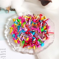 200 PCS Multicolor Round Split Pins Scrapbooking Brads 0.24×0.5 Inch Craft
