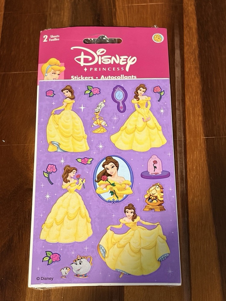 Disney Princess Belle Beauty Beast Scrapbooking Stickers Sandylion Mrs Pots Chip