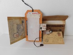 Junk Journal Add-on Inserts Envelope & Tag Set Vtg Style Tim Holtz Dolls Set D