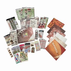 Football Scrapbooking & Sticker Lot Mixed Brands Paper Embellishments Crafts