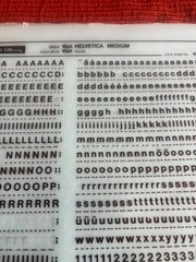 Four Letraset INSTANT LETTERING Transfer 16pt & 18 pt Helvetica Medium 4