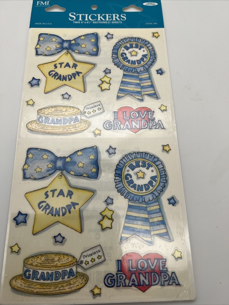 Frances Meyer Grandpa Stickers NOS Sealed