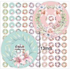 2000 Floral Hole Reinforcement Stickers, 0.5 X 0.25 Inch | 20 Sheets of Colorful