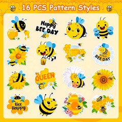 1200Pcs Bee Stickers for Kids, 1.5 inch Bee Theme Stickers, Cute Honey Sticks…