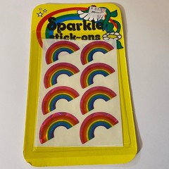 Vintage Stickers Rainbows Sparkle Stick-Ons