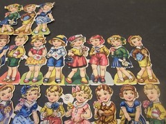 LOT VINTAGE PZB PAUL B ZOECKE CHROMOLITHOGRAPH DIE CUT BOY & GIRL SCRAPS