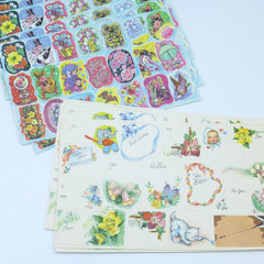 Vintage Gummed Seals and Gift Tags Lot Mid Century Wedding Baby All Occasion