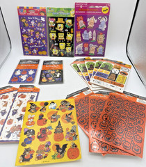 American Greetings Halloween Sticker Lot 15 Sealed Packs 109 Sheets NOS Teachers