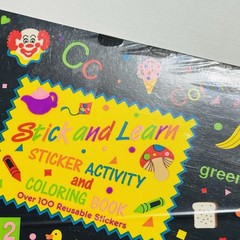 Vtg SandyLion Stick & Learn Sticker Activity and Coloring Book NOS PLEASE READ
