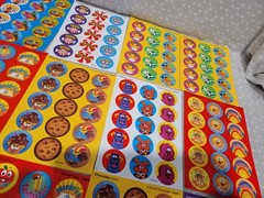 Trend Scented Scratch & Sniff Food Animal Monster Award Sticker Sheet Lot 24 Pcs