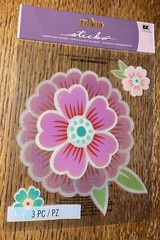 RARE Sticko Jumbo Colorful Pink Blue Petals Flowers 🌸 Large Scrapbook Stickers