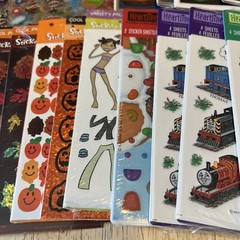 Lot of 29 SEALED Sticker Packages Hallmark Heartline Snoopy Holiday Hello Kitty