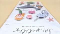 Paper Studio 2020 La Petites 3D Dimensional Stickers UNDER THE OCEAN, NEW