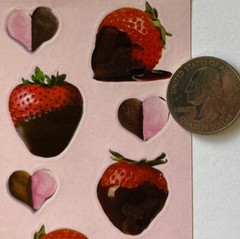 SWEETS & TREAT Sticker(15pc)Chocolate Strawberry•Cake•Dessert•Candy •Hearts•Food