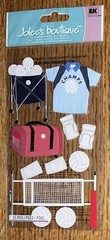RARE JOLEES INDOOR VOLLEYBALL Champs Volley Ball Sport Pads Net Jump 3D STICKERS