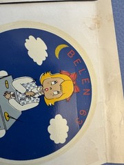 Lot 2 Rare Vintage Waterslide Type STICKER BELEN 63 ? 1963 Unknown Origin