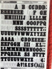 4 Letraset INSTANT LETTERING Transfer Letters Egyptienne 72 pt bold con 2