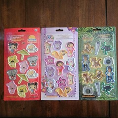 Vtg 2010 Nickelodeon Stickers Stretch Bands Lot Ni Hao Kai-Lan Dora Diego 3pk