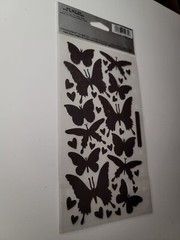 Stickopotamus Foil Butterflies Sticker Sheet Metallic Stickers Photosafe SPMT59
