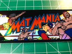 Mat Mania Arcade Marquee Sticker Decal 1.85×6” Holographic Glossy Vinyl