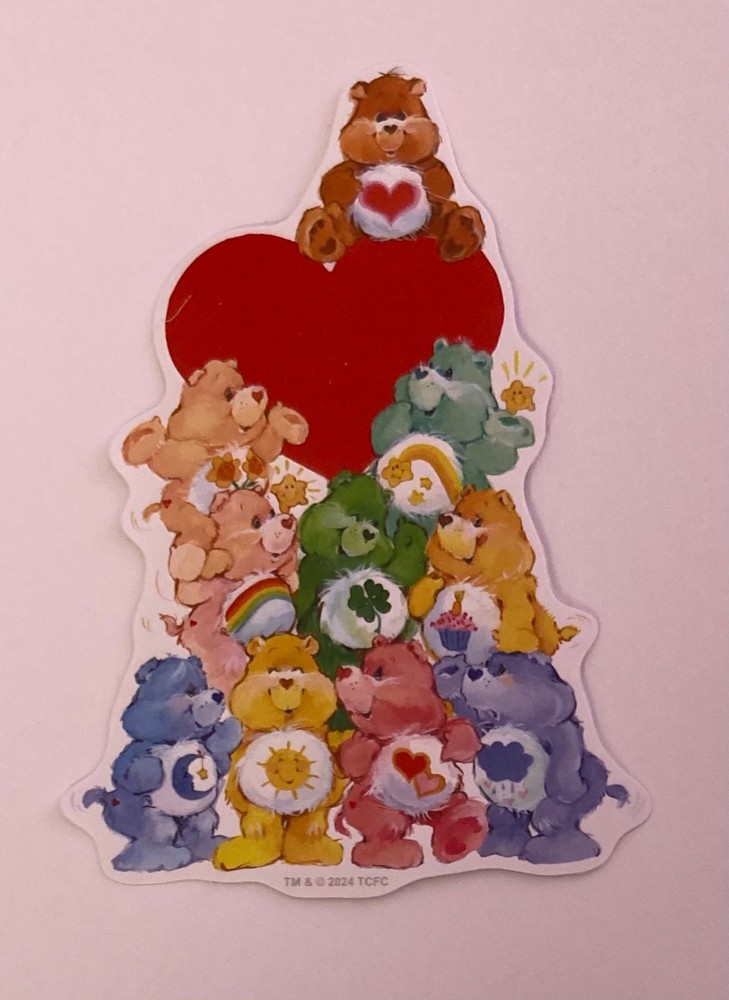 Care Bears Large Matte Sticker 4 1/4″ x 2 3/4″ ~ Junk Journal Supplies Scrapbook