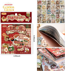 Girl’S Japanese Retro Sticker Book, Food and Daily Life Theme – 800+ Cute Old Sh