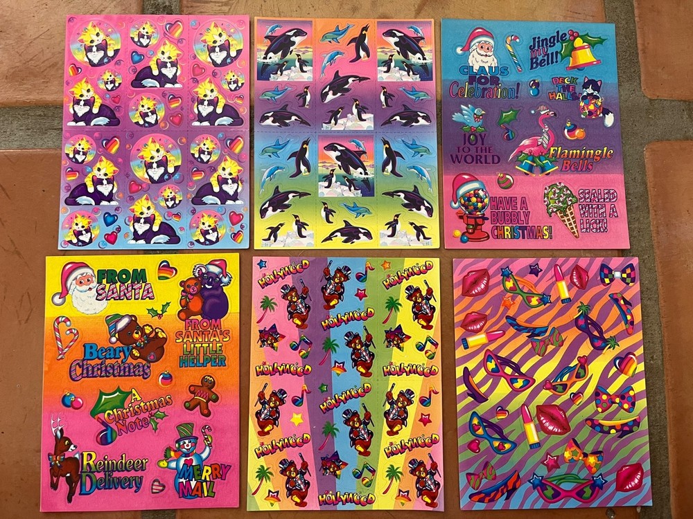 vintage lisa frank sticker sheets s125 s246 s268 s269 s481 s482