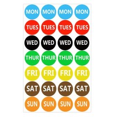 Self Adhesive 7 Days of the Week Labels Color Coding Food Rotation Dot Stickers