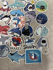 10 Pcs Random Shark Stickers | Animal Stickers | Ocean Animals | Party Favors