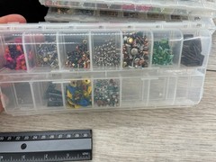 Craft Mates Embellishments Beads 6 Lockables Organizers Junk Journal Craft Lot