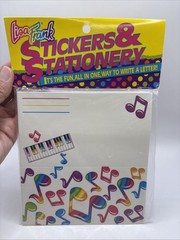 Lisa Frank Stickers & Stationery Vintage Postalettes Piano Music Notes NOS