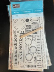 Stampin’ Up! Rub-On Anchored and Take Note new. used Bright Delights