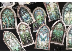10Pcs Manor Secret Series PET Decorative Stickers Pack DIY Scrapbooking Supplies