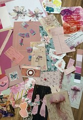 Pink Ephemera Bundle 125+ Pieces Scrapbook Junk Journal Vintage Paper Craft Lot