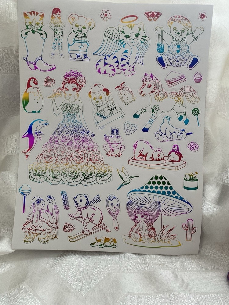 Large Lisa Frank Foil Sticker Sheet